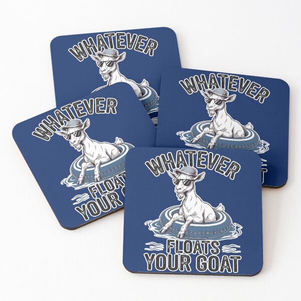 Item preview, Whatever Floats Your Goat! Funny Goat Pool Float Pun designed and sold by PMCreative.