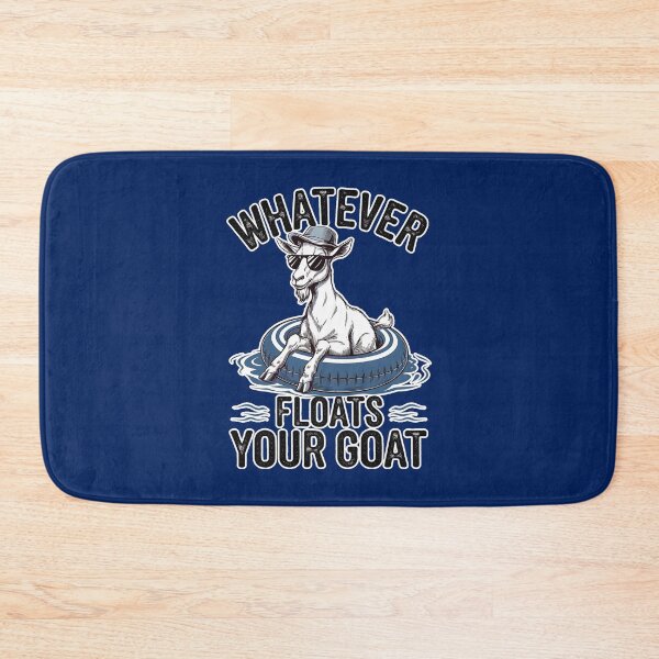 Item preview, Whatever Floats Your Goat! Funny Goat Pool Float Pun designed and sold by PMCreative.