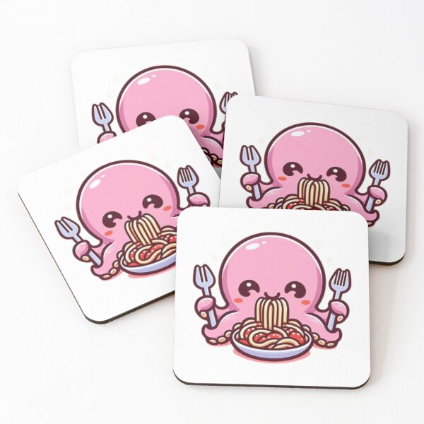 Item preview, octopus eating spaghetti designed and sold by Eternalski.