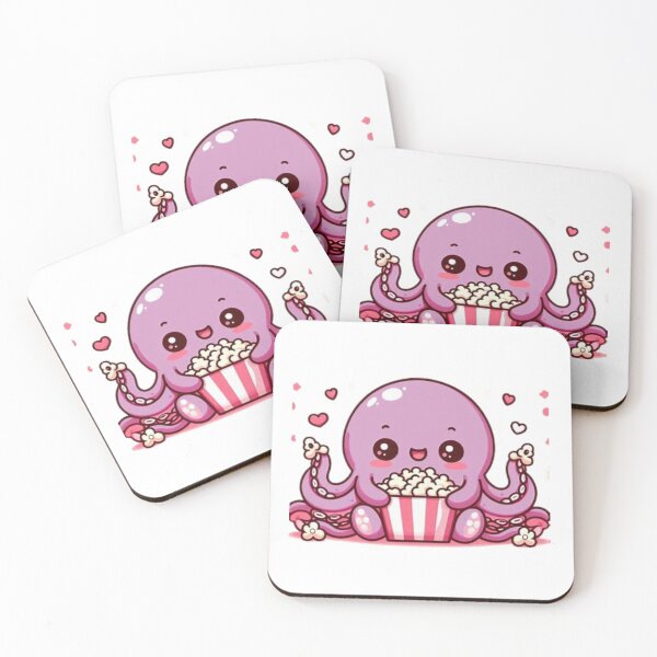 Item preview, octopus eating popcorn designed and sold by Eternalski.