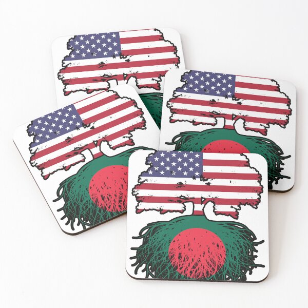 Item preview, Bangladesh Bangladeshi American USA Tree Roots Flag designed and sold by FlagX.