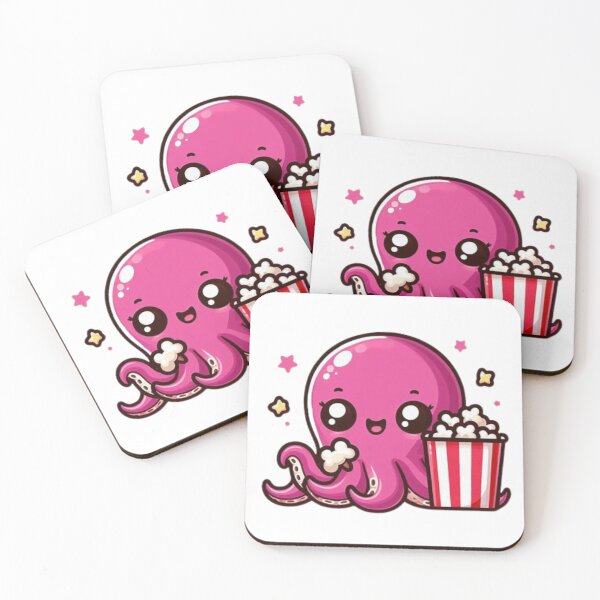 Item preview, octopus eating popcorn designed and sold by Eternalski.