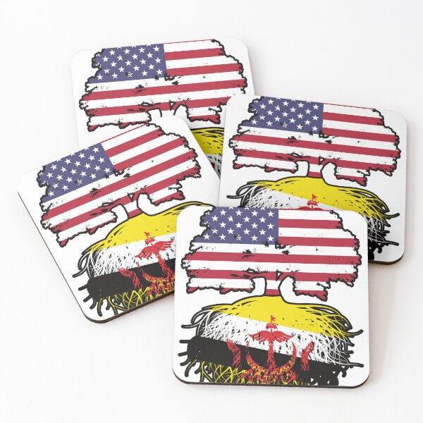 Item preview, Brunei Bruneian American USA Tree Roots Flag designed and sold by FlagX.