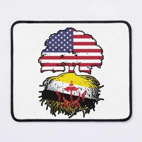 Item preview, Brunei Bruneian American USA Tree Roots Flag designed and sold by FlagX.