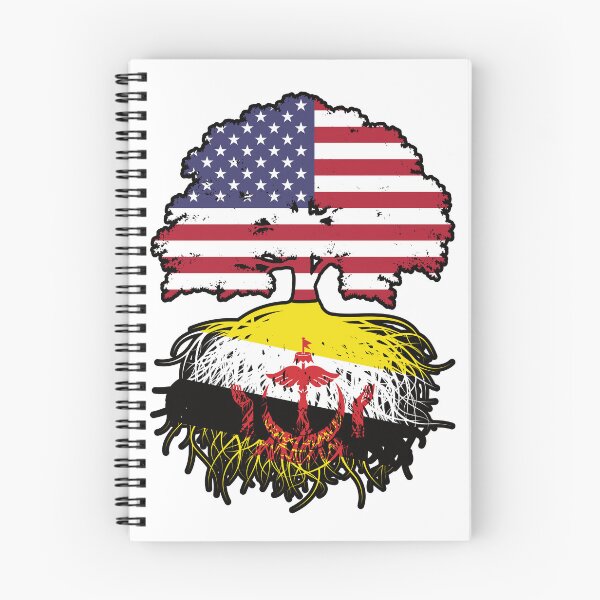 Item preview, Brunei Bruneian American USA Tree Roots Flag designed and sold by FlagX.