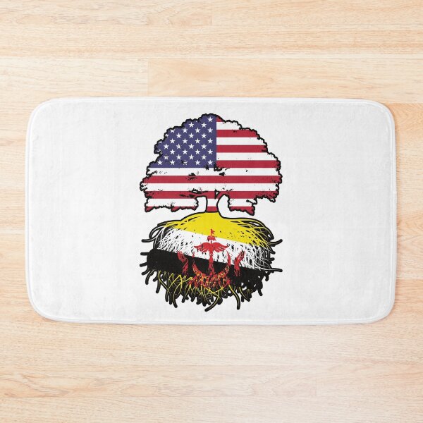 Item preview, Brunei Bruneian American USA Tree Roots Flag designed and sold by FlagX.