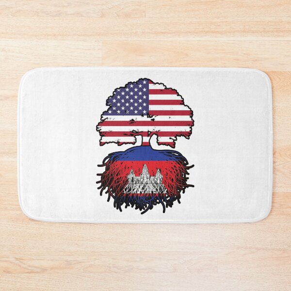 Item preview, Cambodia Cambodian American USA Tree Roots Flag designed and sold by FlagX.