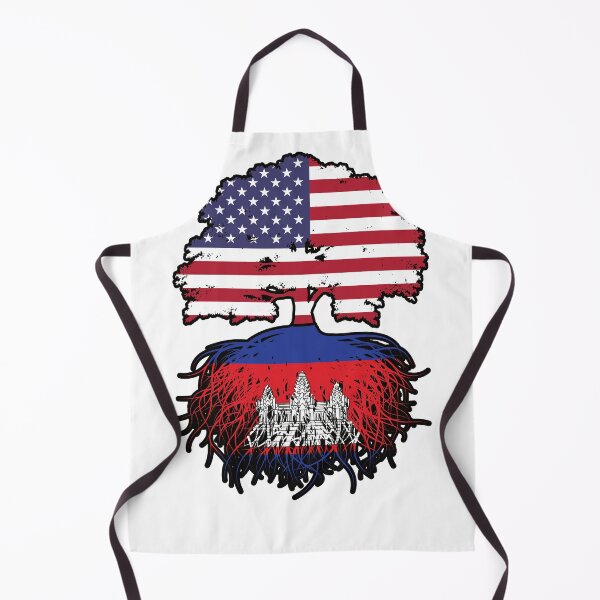 Item preview, Cambodia Cambodian American USA Tree Roots Flag designed and sold by FlagX.