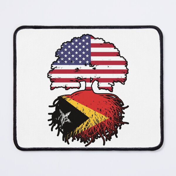 Item preview, East Timor Timorese American USA Tree Roots Flag designed and sold by FlagX.