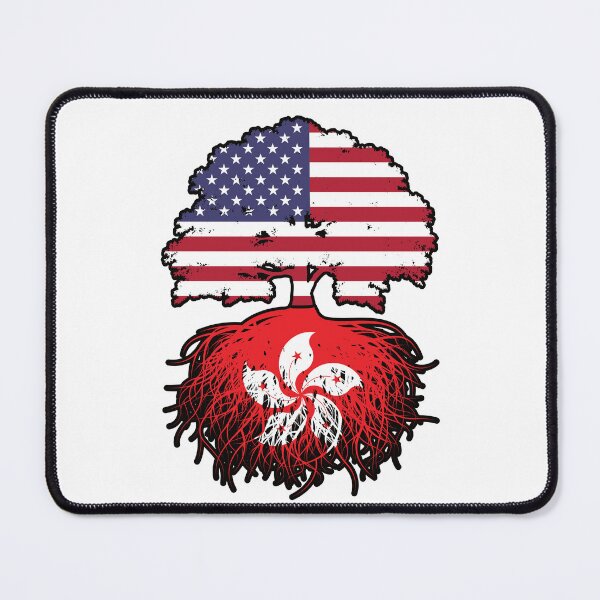 Item preview, Hong Kong Hong Konger American USA Tree Roots Flag designed and sold by FlagX.