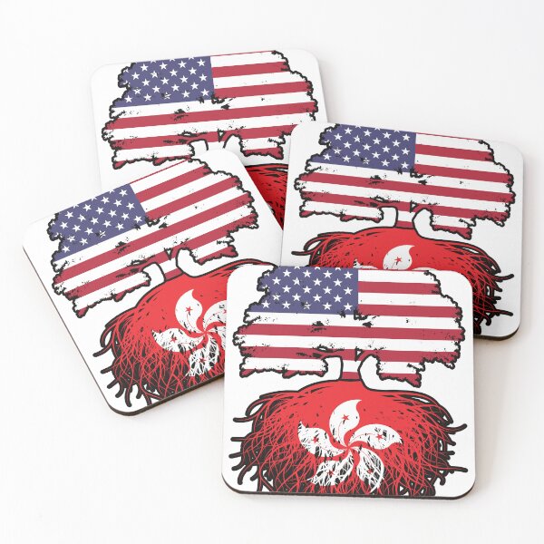 Item preview, Hong Kong Hong Konger American USA Tree Roots Flag designed and sold by FlagX.