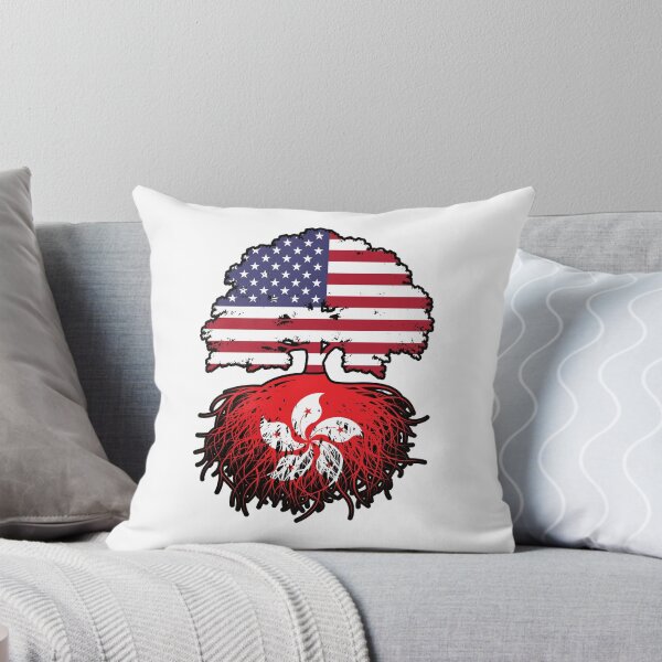 Item preview, Hong Kong Hong Konger American USA Tree Roots Flag designed and sold by FlagX.
