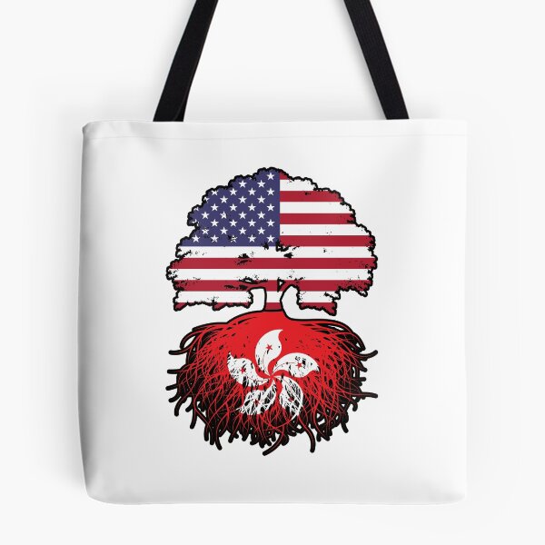 Item preview, Hong Kong Hong Konger American USA Tree Roots Flag designed and sold by FlagX.