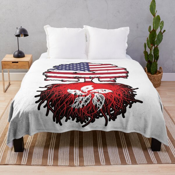 Item preview, Hong Kong Hong Konger American USA Tree Roots Flag designed and sold by FlagX.