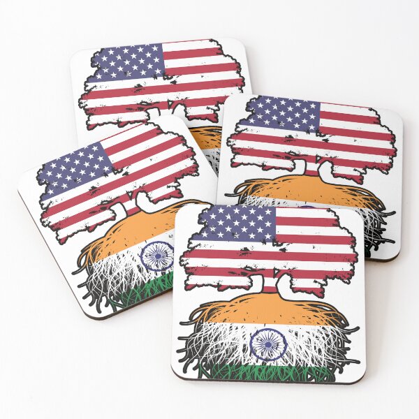 Item preview, India Indian American USA Tree Roots Flag designed and sold by FlagX.