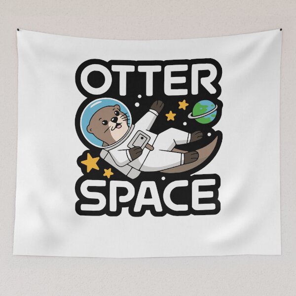 Item preview, Otter Space! Cute astronaut Otter Pun designed and sold by PMCreative.