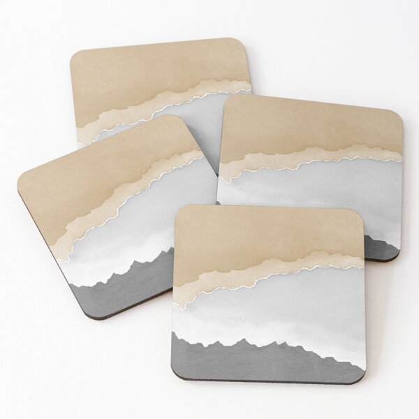Item preview, Desert Sunset Abstract Watercolor Painting - Slate, Fog, Fawn designed and sold by Irene Estelle.