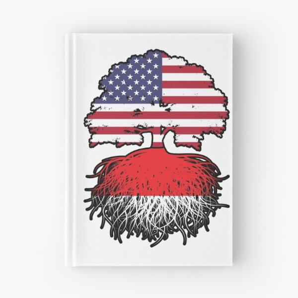 Item preview, Indonesia Indonesian American USA Tree Roots Flag designed and sold by FlagX.