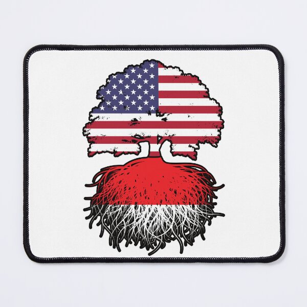 Item preview, Indonesia Indonesian American USA Tree Roots Flag designed and sold by FlagX.
