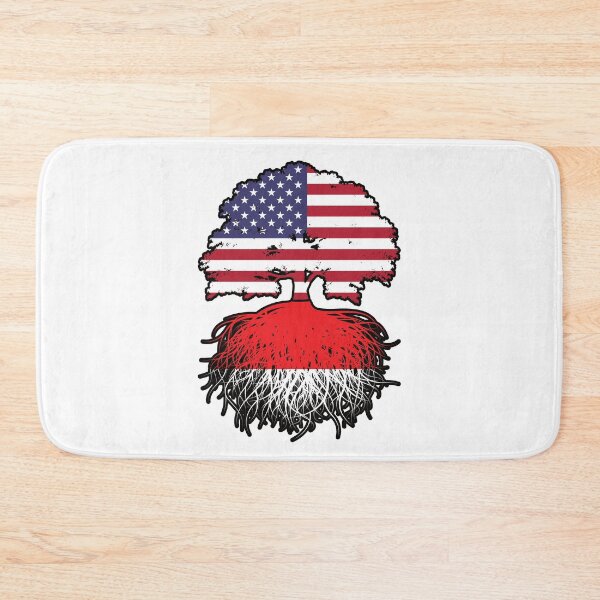 Item preview, Indonesia Indonesian American USA Tree Roots Flag designed and sold by FlagX.