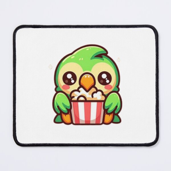 Item preview, parrot eating popcorn designed and sold by Eternalski.
