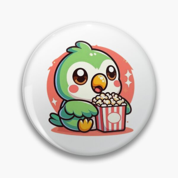 Item preview, parrot eating popcorn designed and sold by Eternalski.