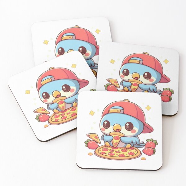Item preview, parrot eating pizza designed and sold by Eternalski.