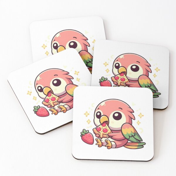 Item preview, parrot eating pizza designed and sold by Eternalski.