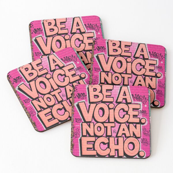 Item preview, Be A Voice Not An Echo Positive Motivational Quote designed and sold by TheArtOfPat.