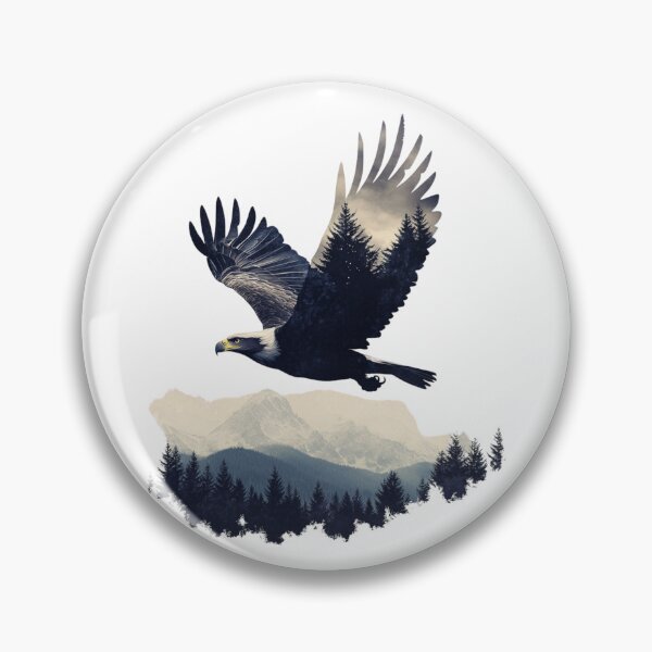 Item preview, Eagle In Mountains designed and sold by NicolasGlowArt.