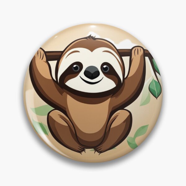 Item preview, Cute sloth hanging from a branch designed and sold by lokirick.