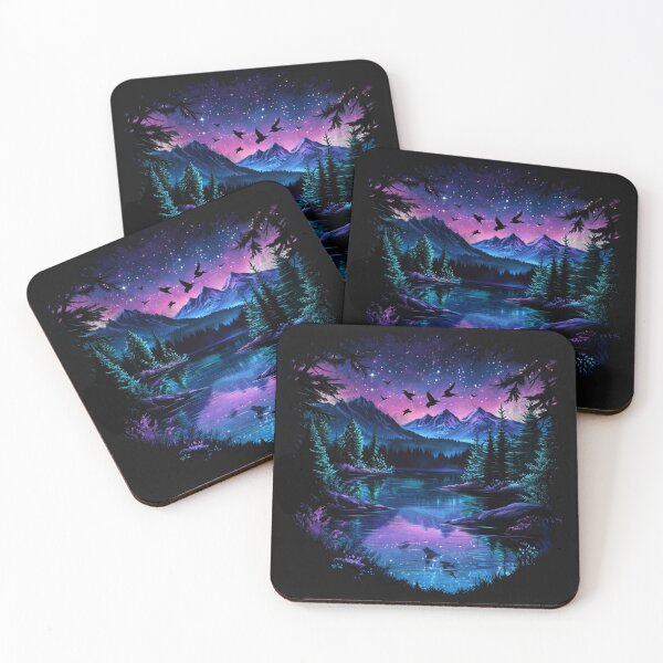 Item preview, Magical Purple Mountains Landscape designed and sold by NicolasGlowArt.