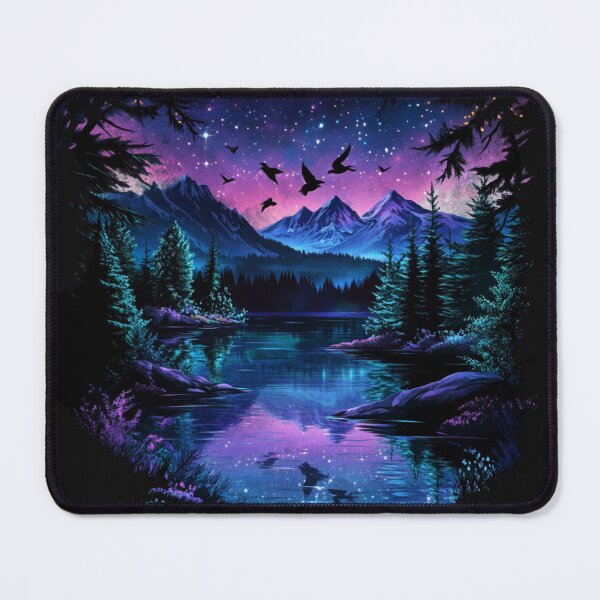 Item preview, Magical Purple Mountains Landscape designed and sold by NicolasGlowArt.