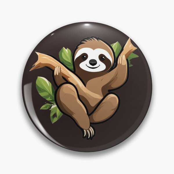Item preview, Little sloth hanging from a tree designed and sold by lokirick.
