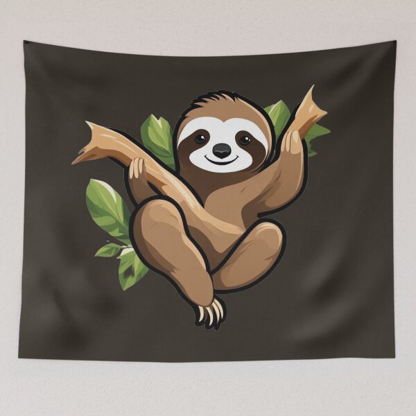 Item preview, Little sloth hanging from a tree designed and sold by lokirick.