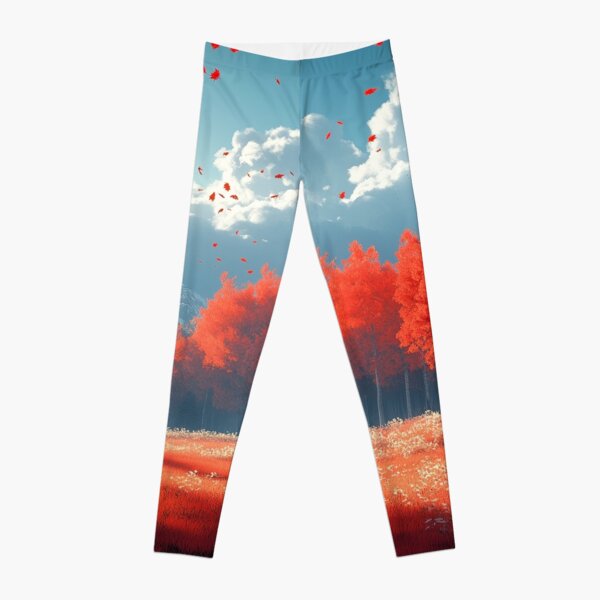Autumn glade by the mountain Leggings