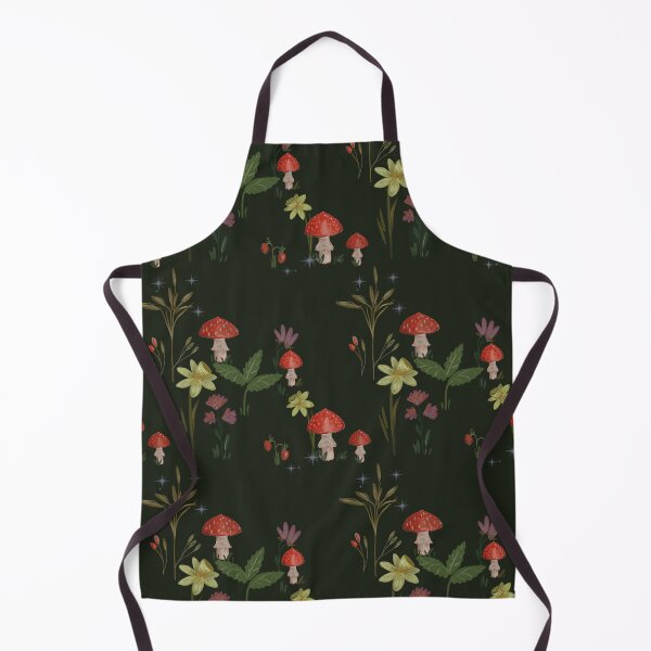 Artikelvorschau, Kleine grüne und lila Aquarell Pflanzen & Fliegenpilz Pilze Fee Druck entworfen und verkauft von HandmadeMood.
