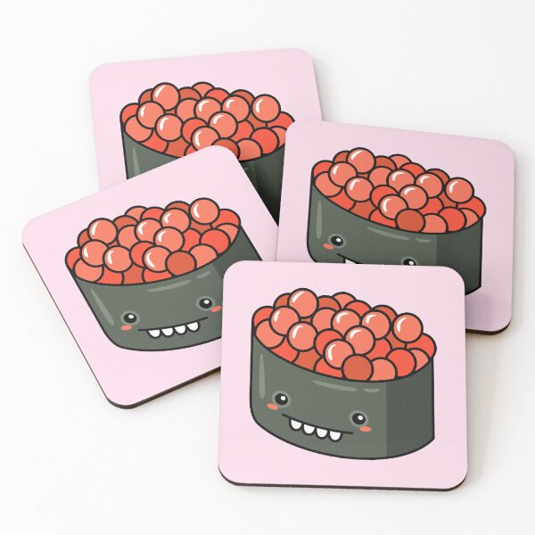 Item preview, Cute Kawaii Ikura Salmon Roe Sushi designed and sold by KILLTHEBOX.