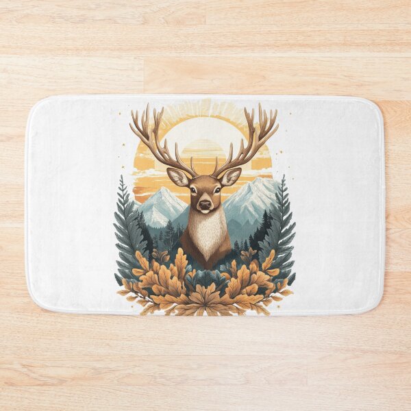 Item preview, Deer In Mountains  designed and sold by NicolasGlowArt.