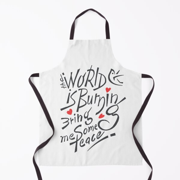 Item preview, The World is Burning Bring Me Some Peace designed and sold by Wiggly Lines.