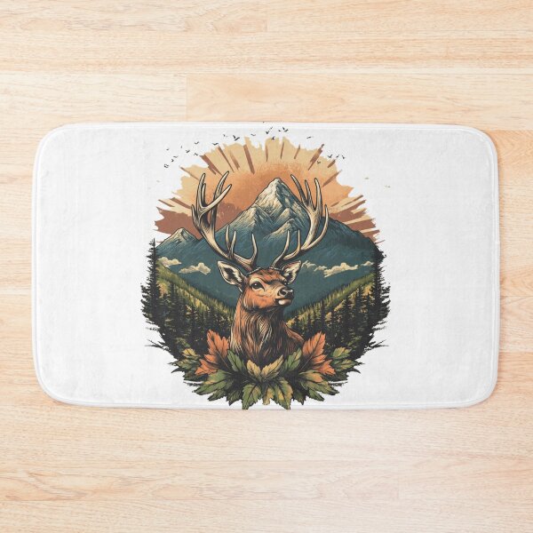 Item preview, Majesty Deer In Mountains designed and sold by NicolasGlowArt.