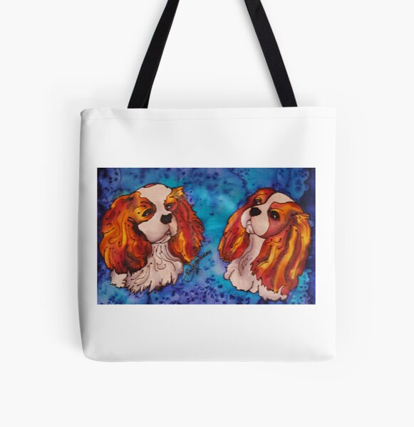 Cavalier King Charles Spaniels All Over Print Tote Bag