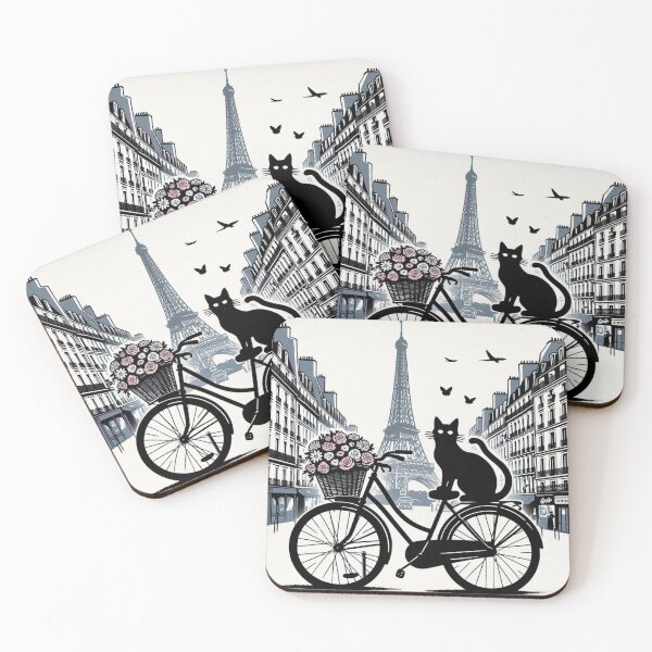 Item preview, Paris Black Cat - Design Nr 175 designed and sold by WeimTrails.