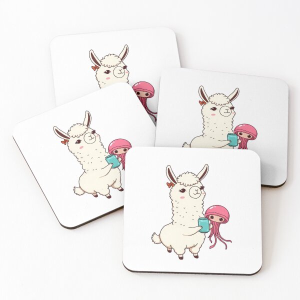 Item preview, Cute Llama and Jellyfish Sticker designed and sold by architrendzteam.