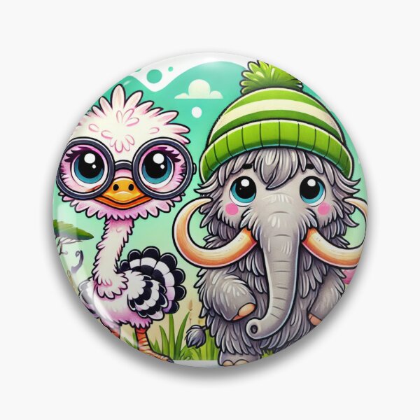 Item preview, Feathered & Furry: Ostrich & Mammoth designed and sold by WildVista.