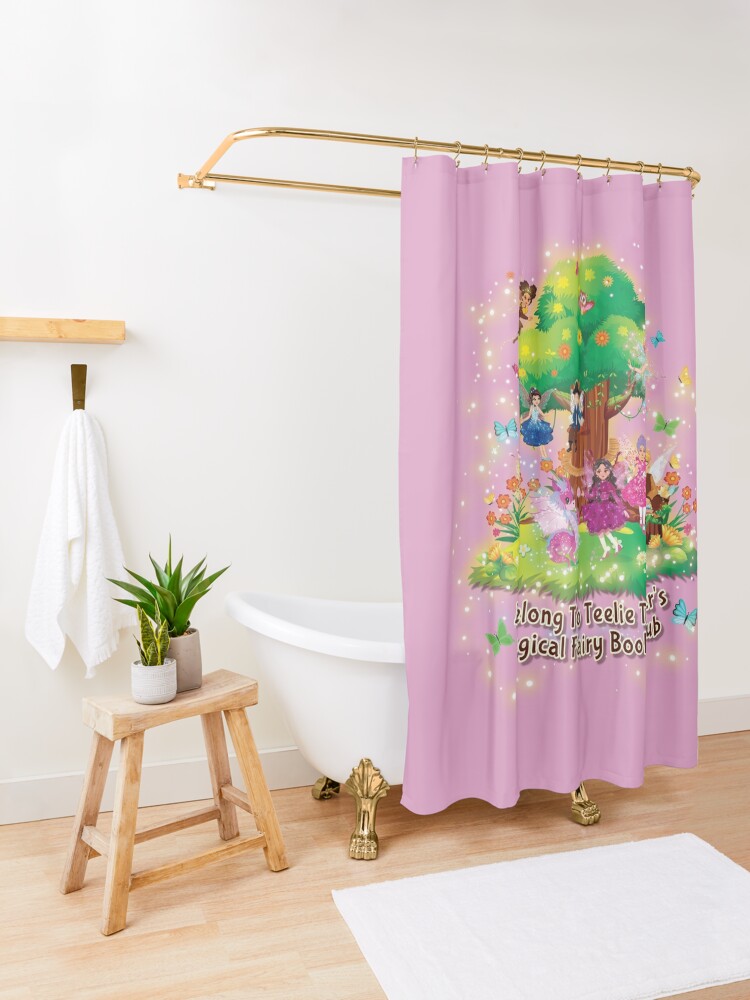 Thumbnail 3 of 5, Shower Curtain, Teelie Turner's Magical Fairy Book Club Fairies At Play™ designed and sold by FairyBookClub.