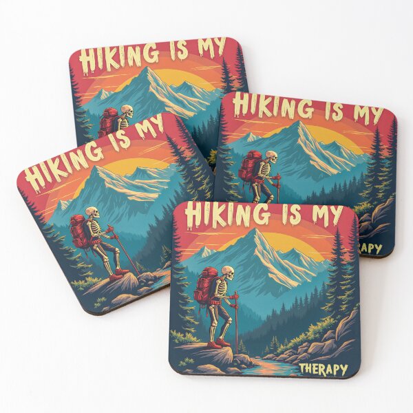 Item preview, Hiking Is My Therapy" - Embrace the Spirit of Halloween on the Trail! designed and sold by limos.