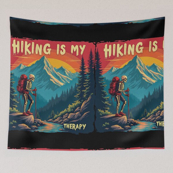 Item preview, Hiking Is My Therapy" - Embrace the Spirit of Halloween on the Trail! designed and sold by limos.