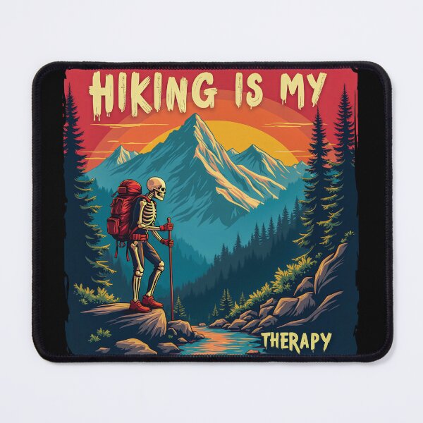 Item preview, Hiking Is My Therapy" - Embrace the Spirit of Halloween on the Trail! designed and sold by limos.