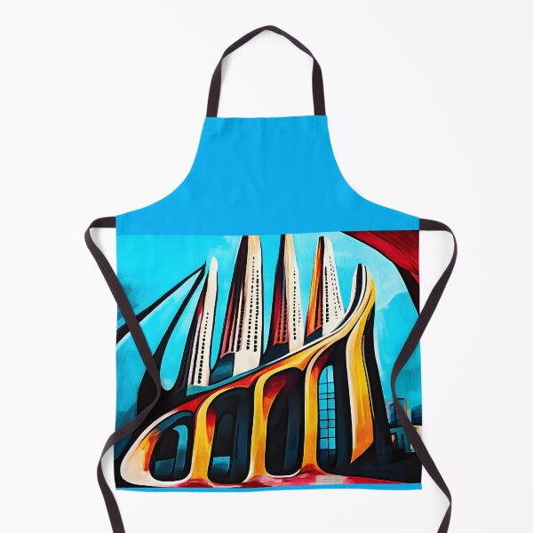 Item preview, Abstract Cityscape of Sagrada Familia Barcelona Spain with Curvilinear Architectural Designs AI Generated designed and sold by OlfactoART Studio.